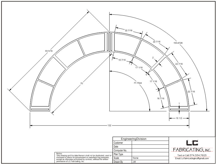 PLAN VIEW OF FRAME LAYOUT